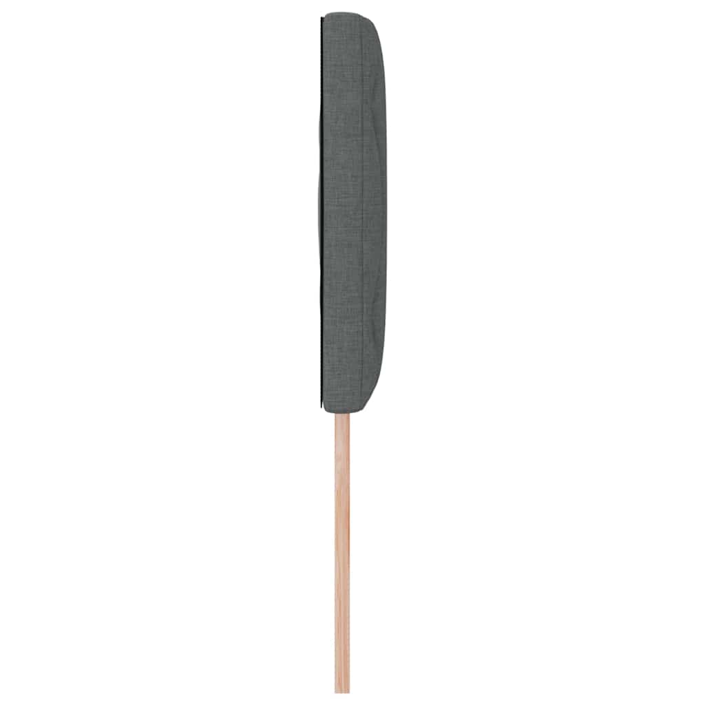 vidaXL LED Κεφαλάρι Σχεδίου Διαμαντιών Σκούρο Γκρι 144 cm Ύφασμα