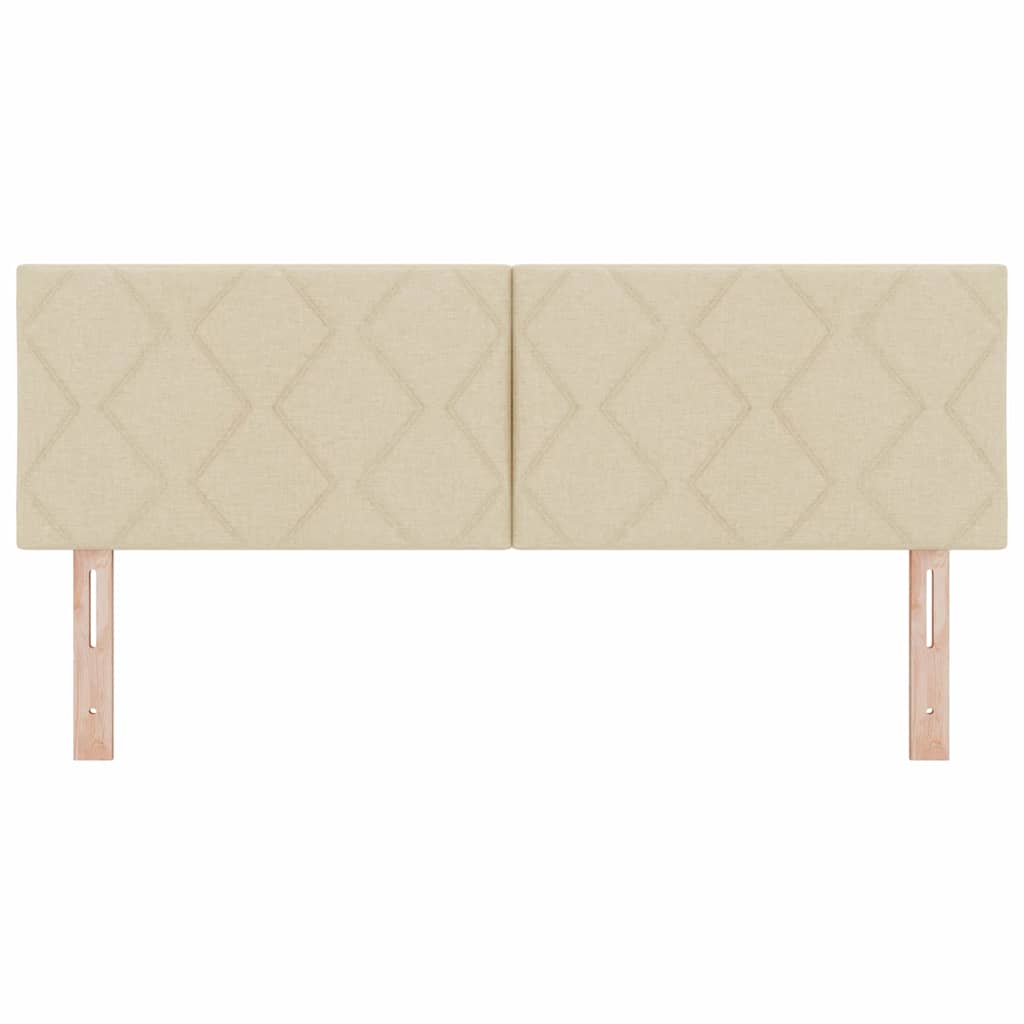 vidaXL LED κεφαλάρι Κρεμ 144 cm ύφασμα
