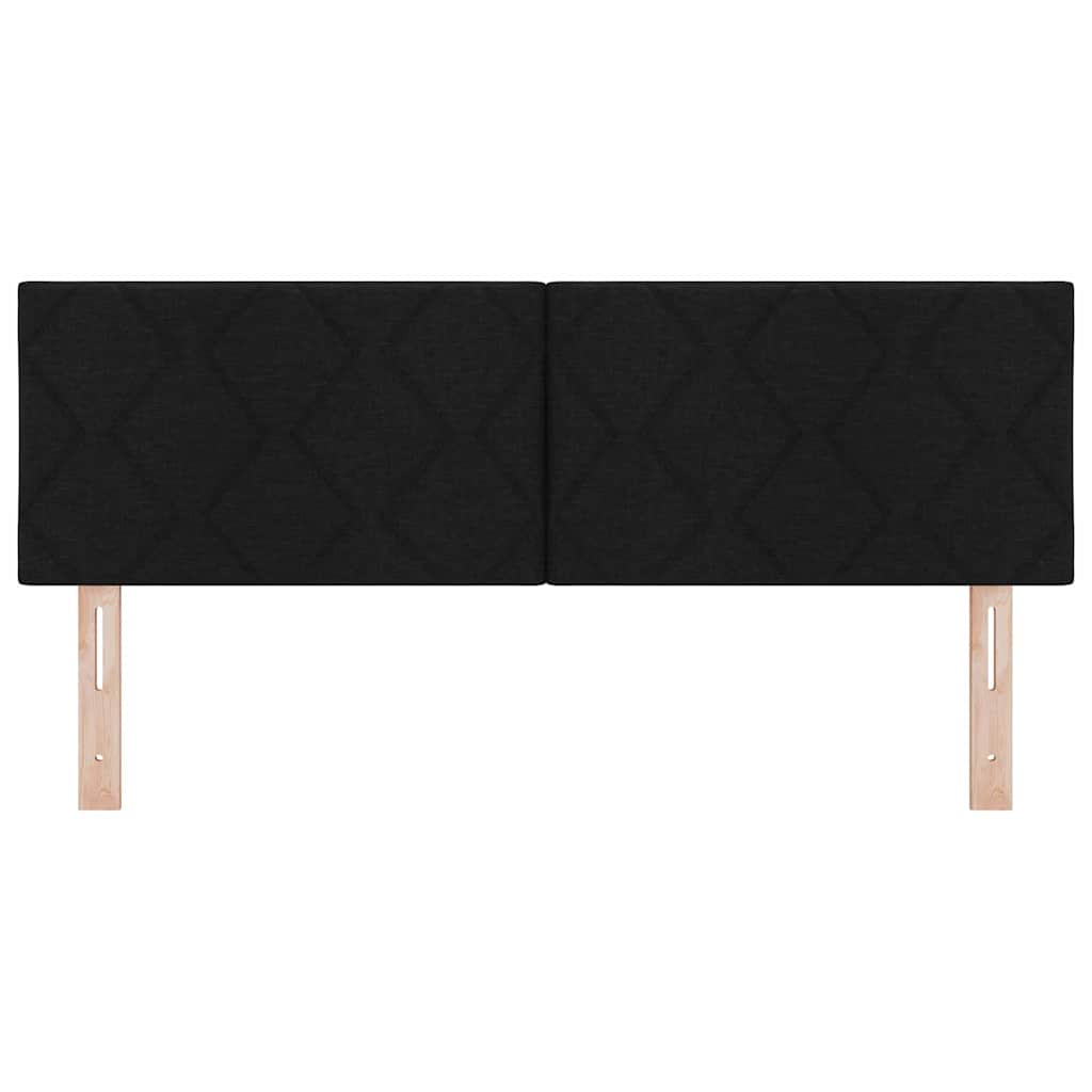 vidaXL LED κεφαλάρι Μαύρο 160 cm ύφασμα