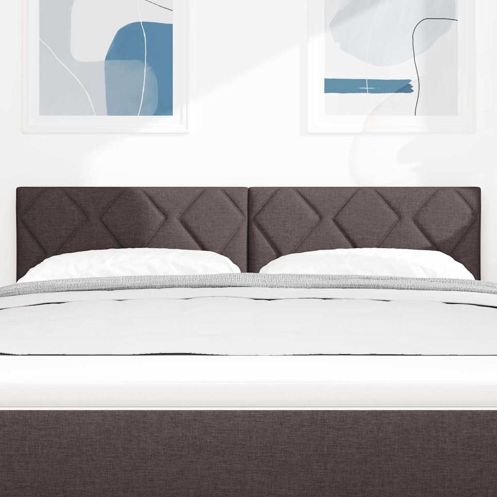 vidaXL LED κεφαλάρι Ανοιχτό γκρι 160 cm ύφασμα