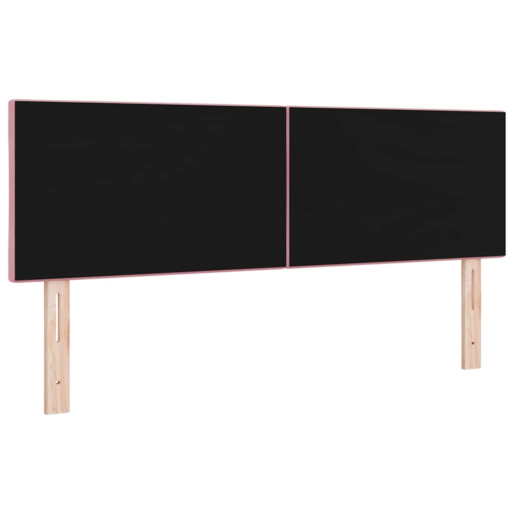 vidaXL LED κεφαλάρι Ροζ 160 cm Βελούδο