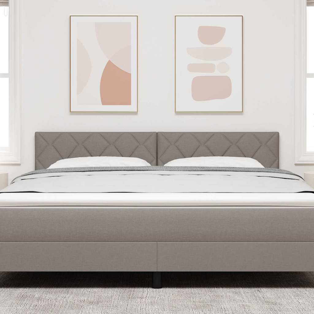 vidaXL LED κεφαλάρι Taupe ύφασμα