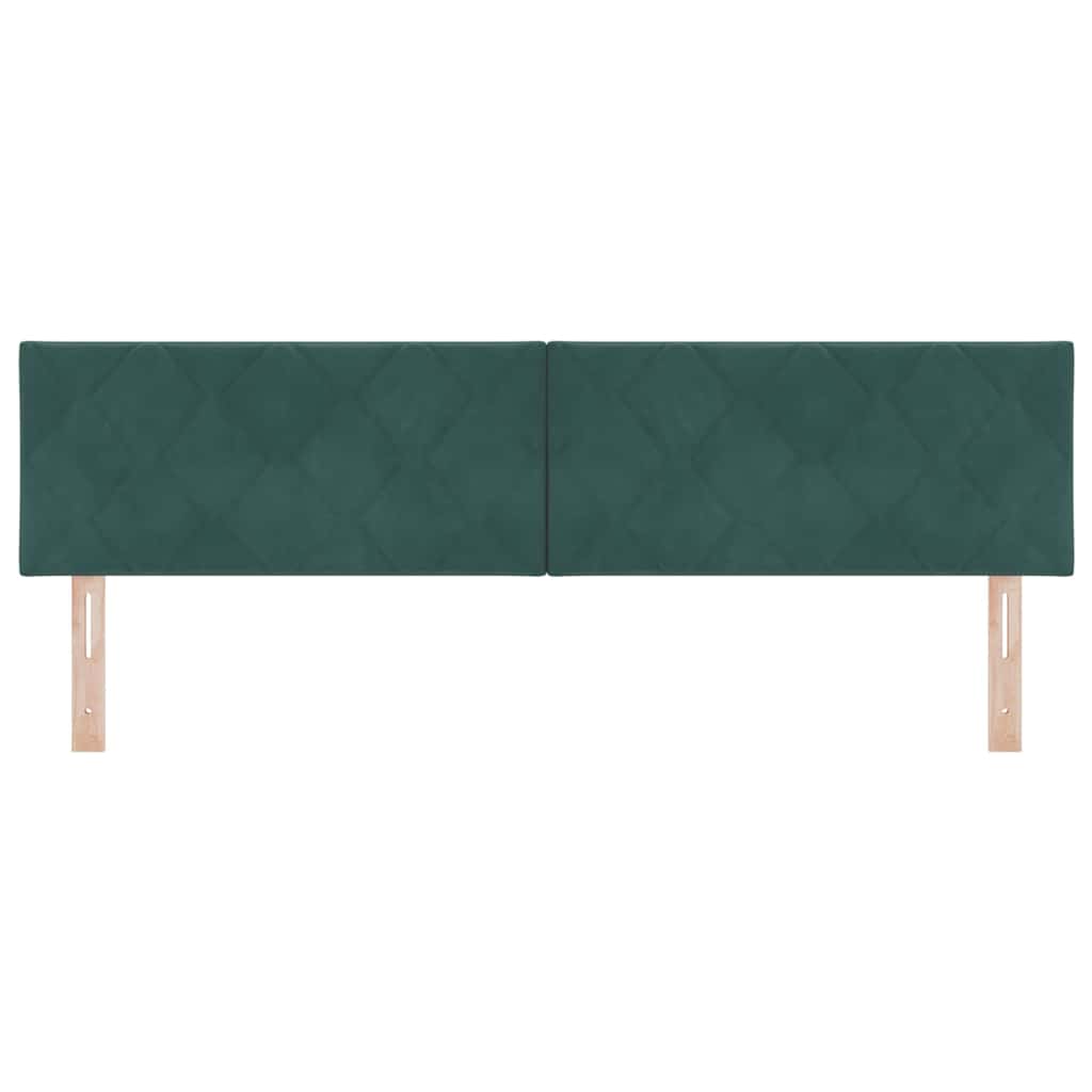 vidaXL LED κεφαλάρι Σκούρο Πράσινο 180 cm Βελούδο