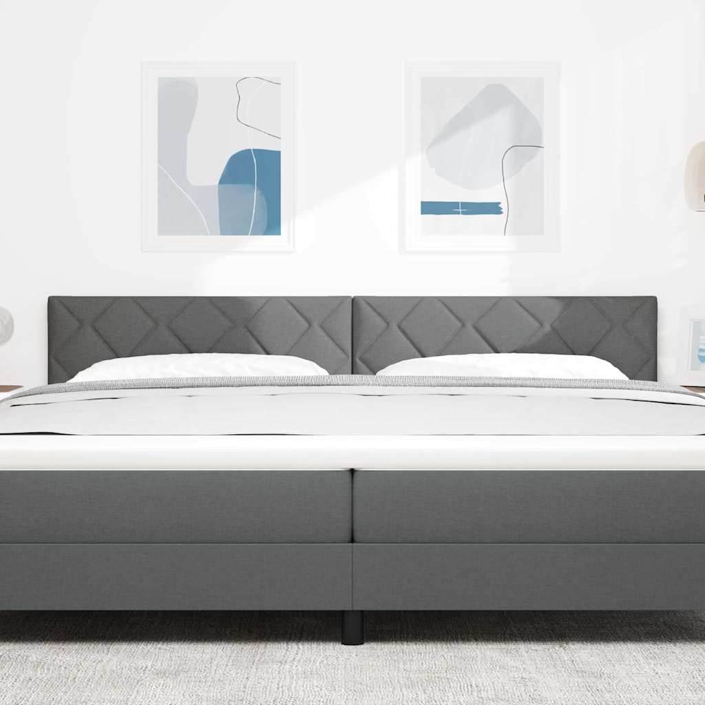 vidaXL LED κεφαλάρι Γκρι 200 cm ύφασμα