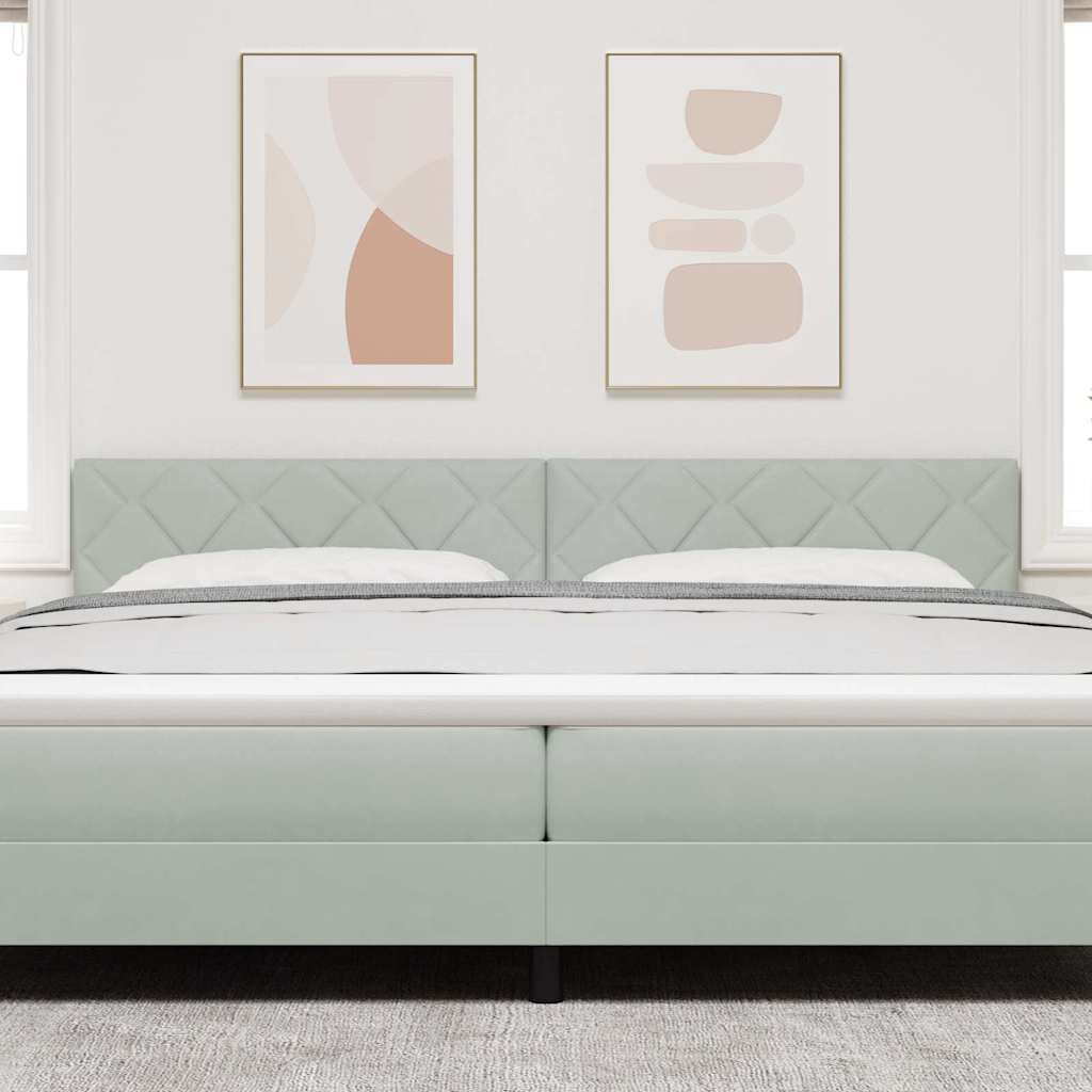 vidaXL LED Κεφαλάρι Διαμαντιών Φωτεινό Γκρι 200 εκ από Βελούδο