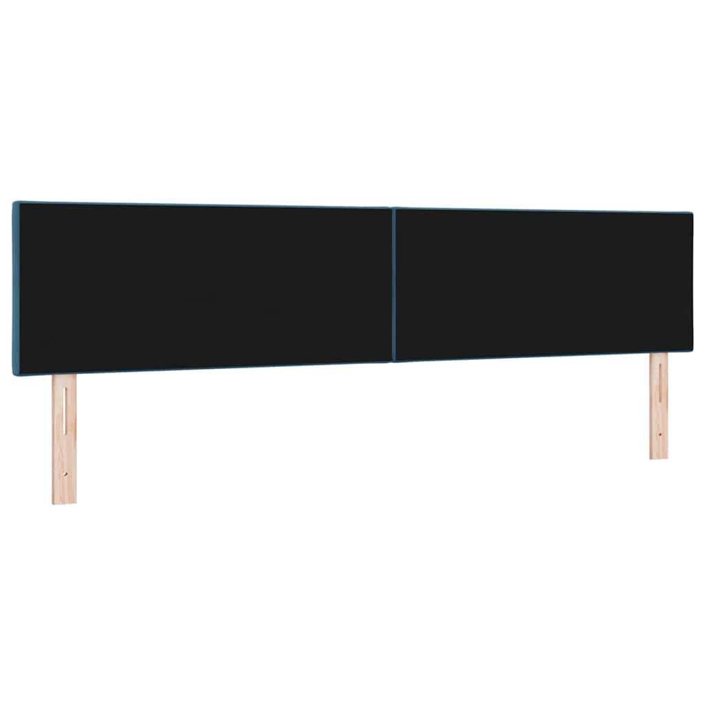 vidaXL LED κεφαλάρι Σκούρο Μπλε 200 cm Βελούδο
