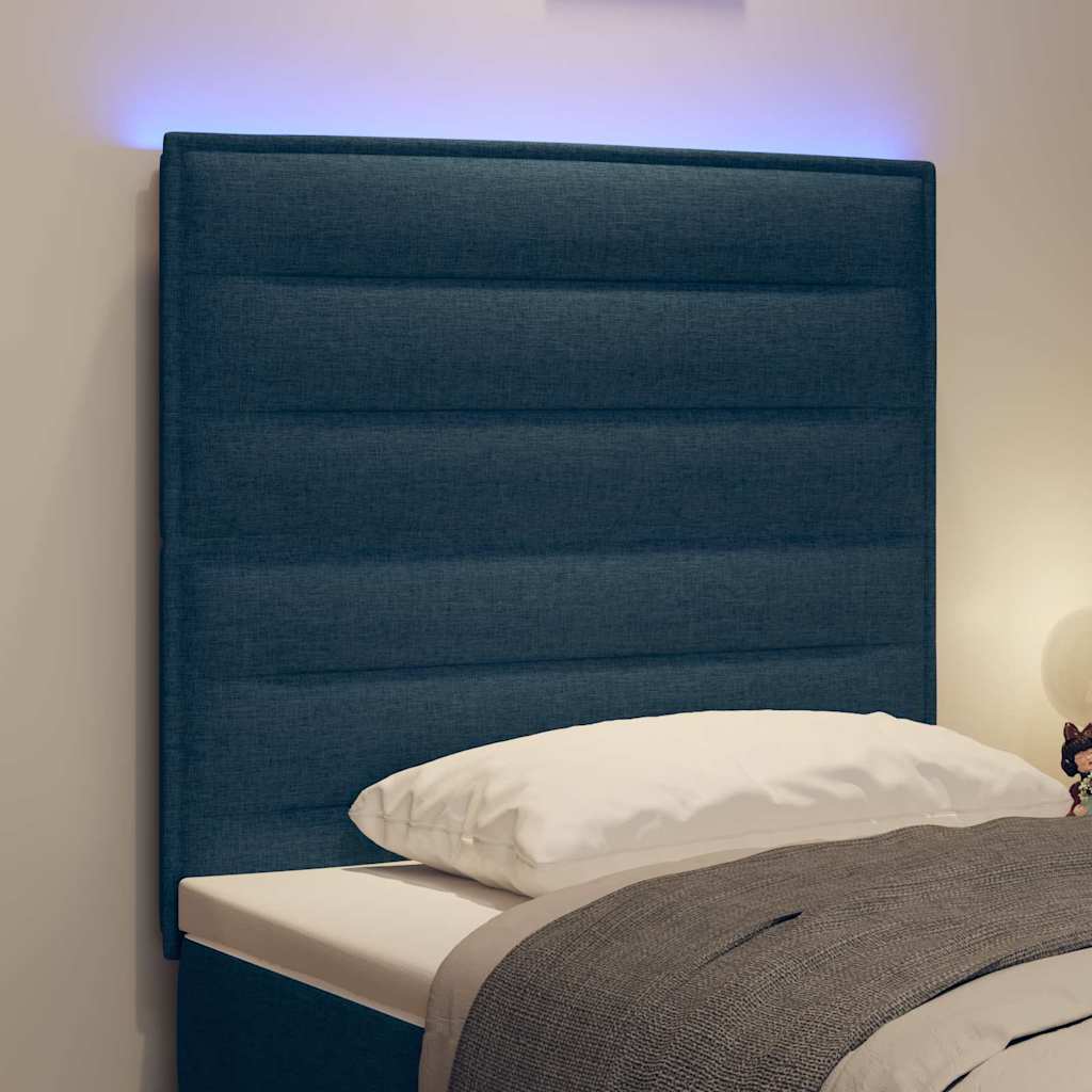vidaXL LED κεφαλάρι με LED ταινίες φωτός Μπλε 100 cm ύφασμα