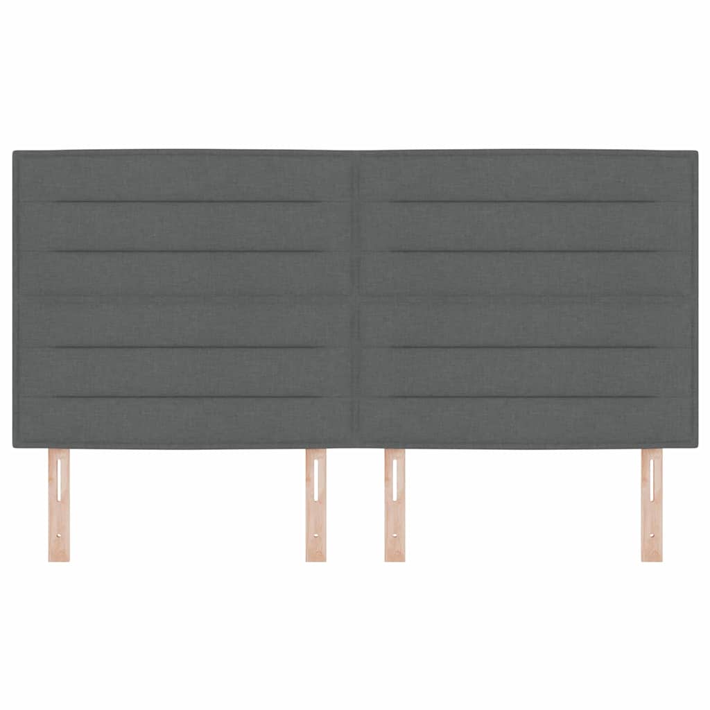 vidaXL LED κεφαλάρι με φώτα λωρίδας LED Σκούρο Γκρι 180 cm Πολυεστέρας