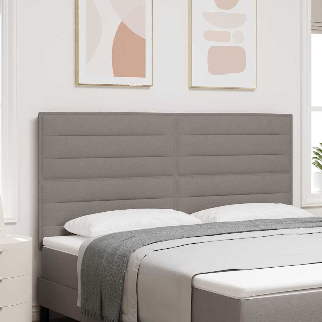 vidaXL LED κεφαλάρι Taupe ύφασμα