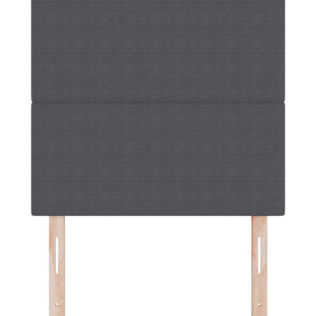 vidaXL LED κεφαλάρι με φώτα λωρίδας LED Σκούρο Γκρι 90 cm Πολυεστέρας