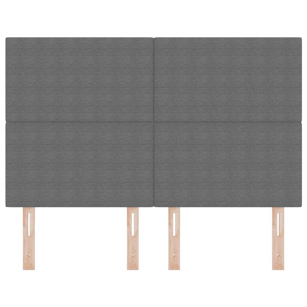 vidaXL LED κεφαλάρι Ανοιχτό γκρι 144 cm Υφασμάτινο Κορντουρά