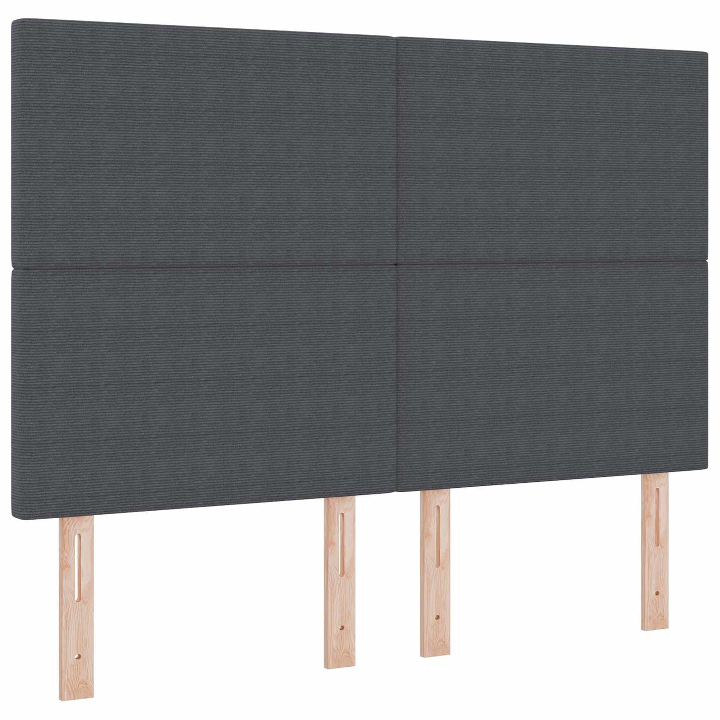 vidaXL LED κεφαλάρι Σκούρο Γκρι 160 cm Υφασμάτινο Κορντουρά