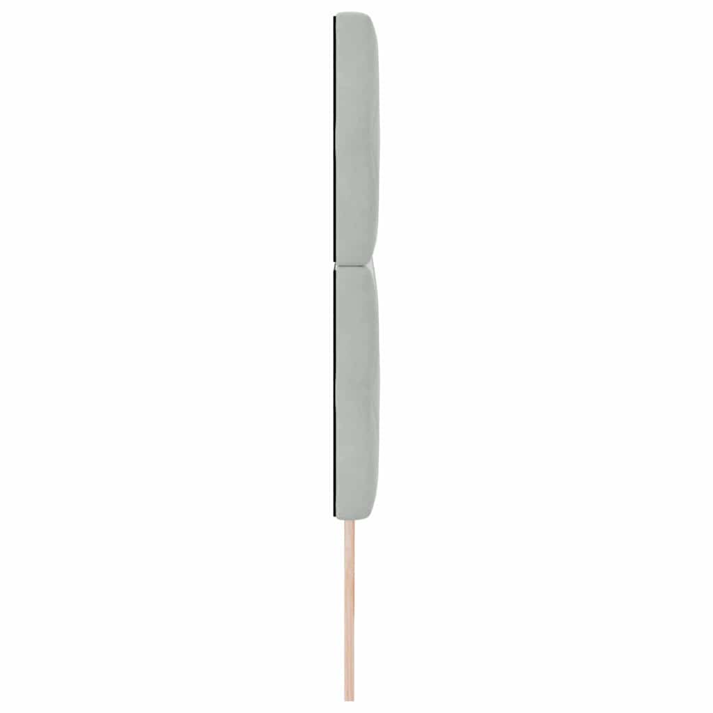 vidaXL LED κεφαλάρι με LED ταινίες φωτός Ανοιχτό γκρι 180 cm Βελούδο