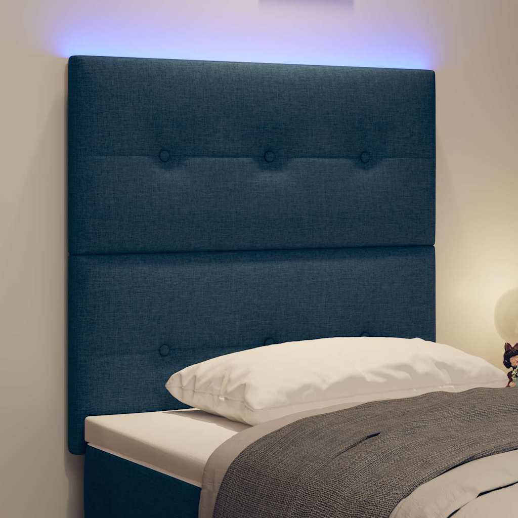 vidaXL LED κεφαλάρι με φώτα λωρίδας LED Μπλε 80 cm Πολυεστέρας