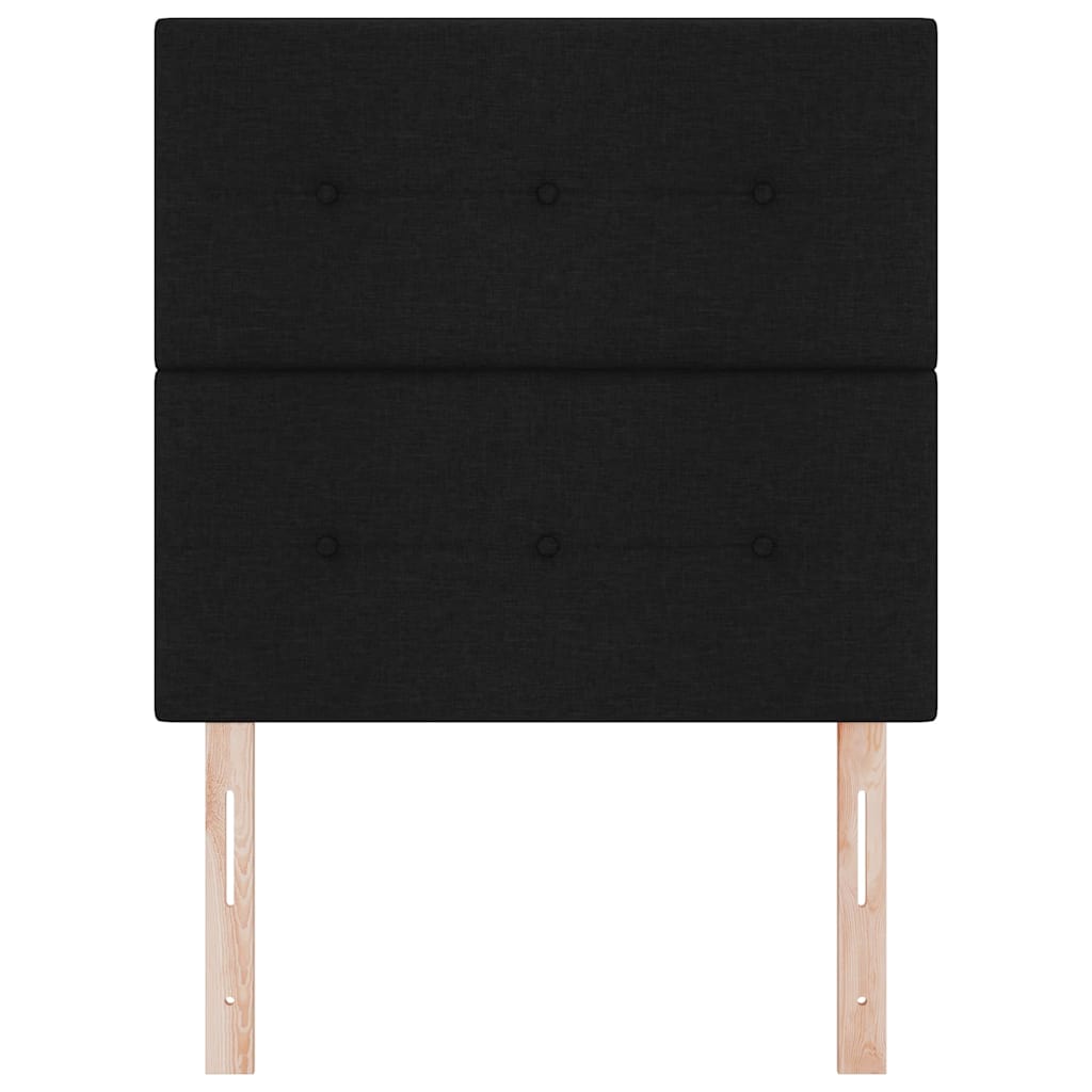 vidaXL LED κεφαλάρι με LED ταινίες φωτός Μαύρο 90 cm ύφασμα