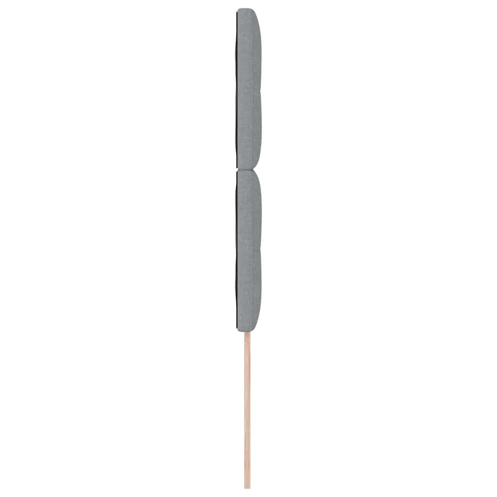vidaXL LED κεφαλάρι με LED ταινίες φωτός Ανοιχτό γκρι 100 cm ύφασμα
