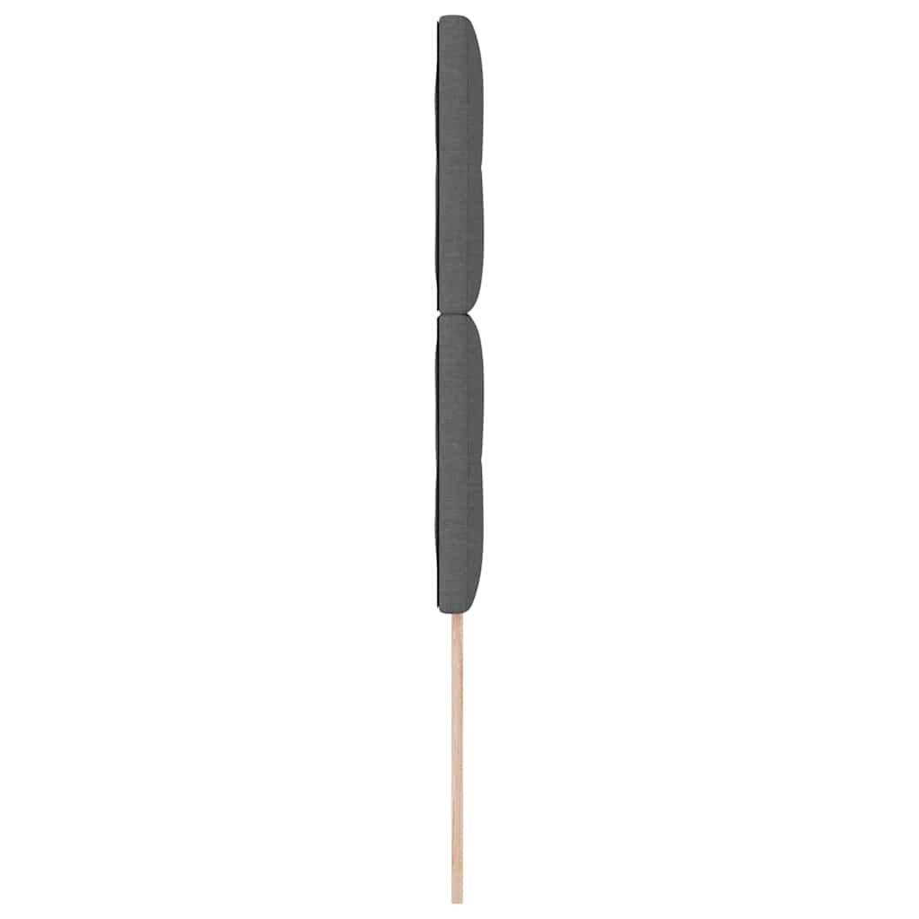 vidaXL LED κεφαλάρι με LED ταινίες φωτός Σκούρο Γκρι 100 cm ύφασμα