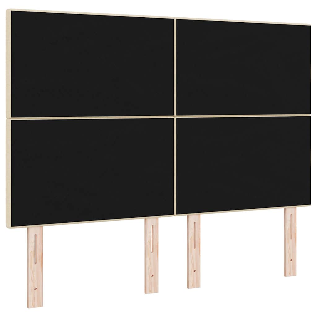 vidaXL LED κεφαλάρι με φώτα λωρίδας LED Κρεμ 144 cm Πολυεστέρας