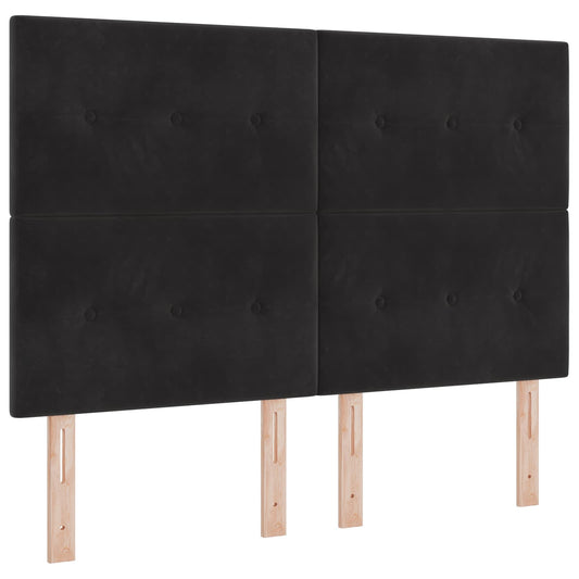 vidaXL LED κεφαλάρι με φώτα λωρίδας LED Μαύρο 144 cm Πολυεστέρας