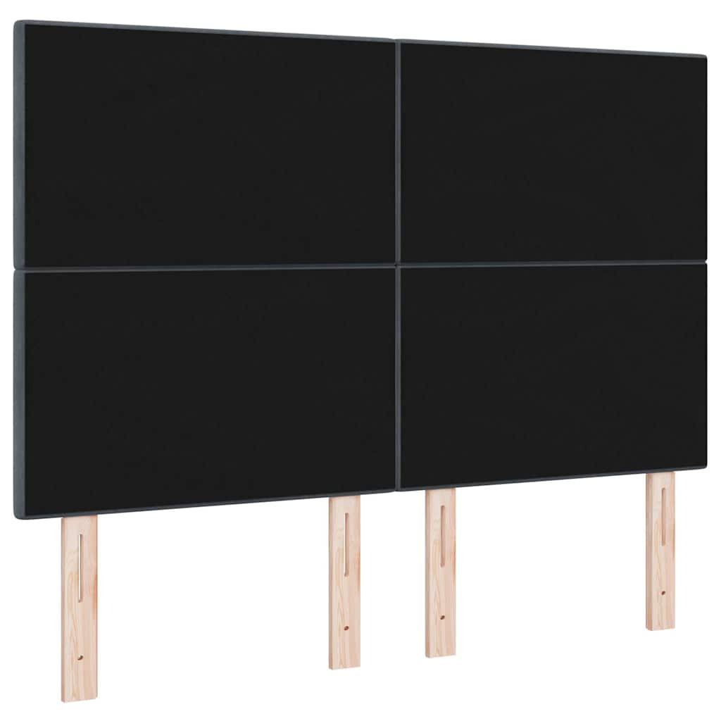 vidaXL LED κεφαλάρι με LED ταινίες φωτός Γκρι 160 cm Βελούδο