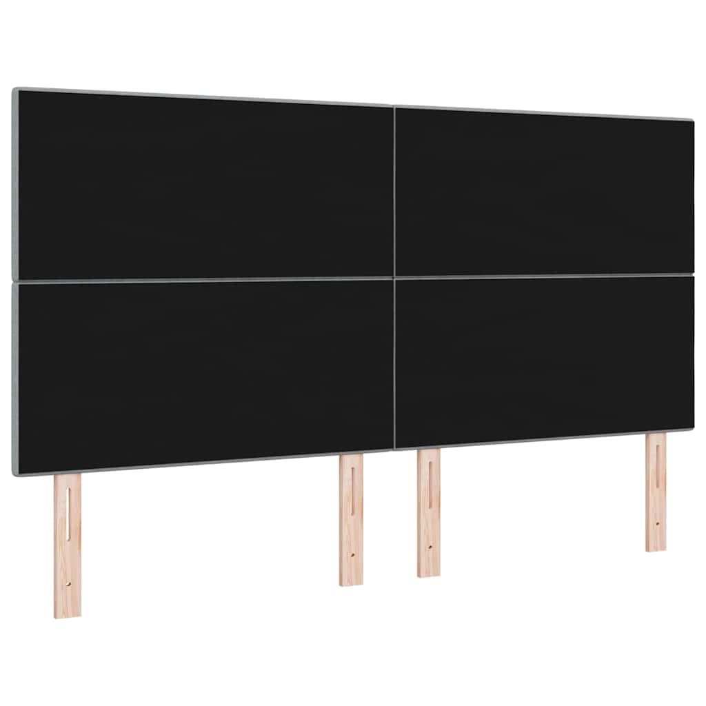 vidaXL LED κεφαλάρι με LED ταινίες φωτός Ανοιχτό γκρι 180 cm ύφασμα