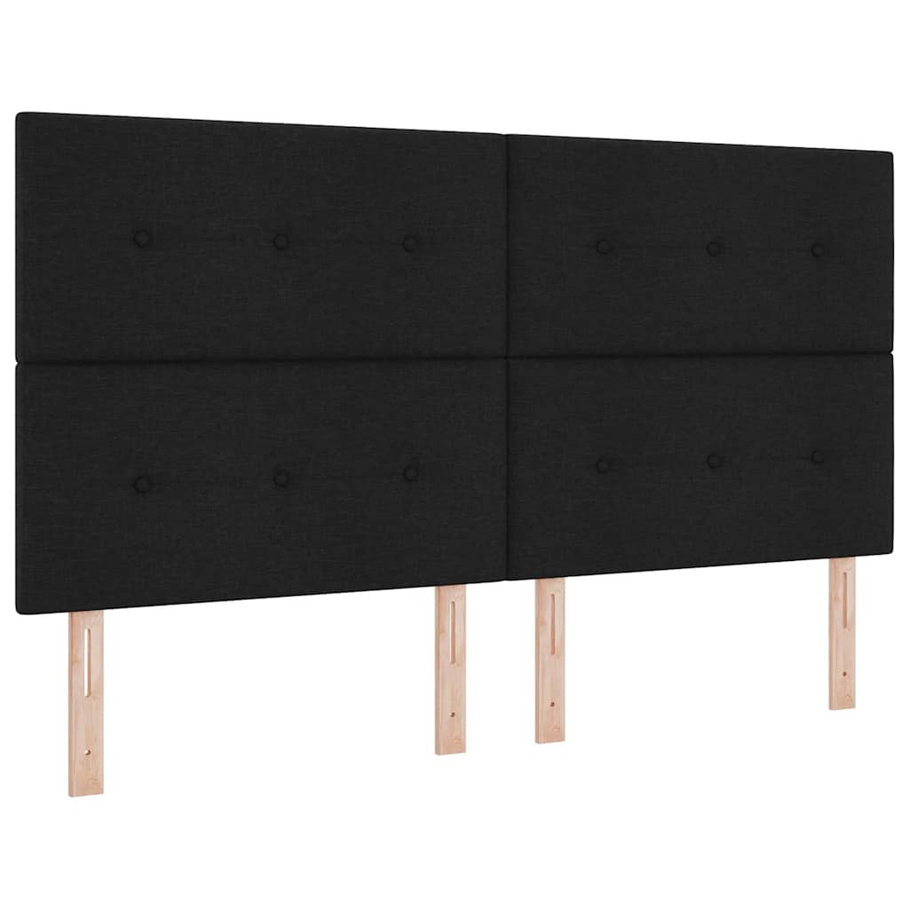 vidaXL LED κεφαλάρι με LED ταινίες φωτός Μαύρο 180 cm ύφασμα