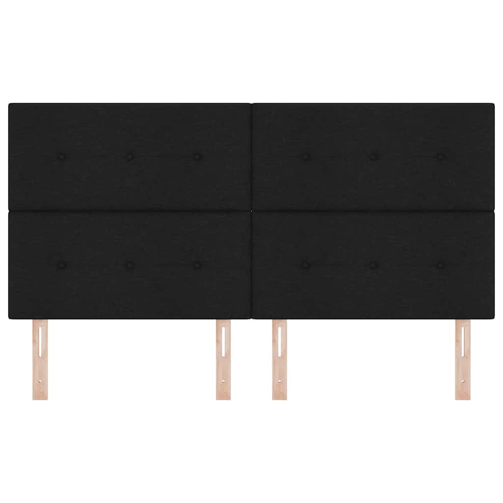 vidaXL LED κεφαλάρι με LED ταινίες φωτός Μαύρο 180 cm ύφασμα