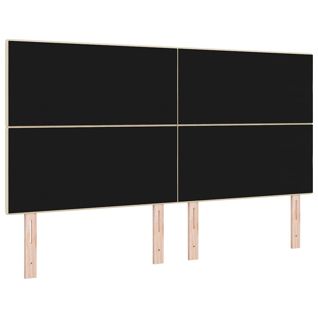 vidaXL LED κεφαλάρι με LED ταινίες φωτός Κρεμ 180 cm ύφασμα