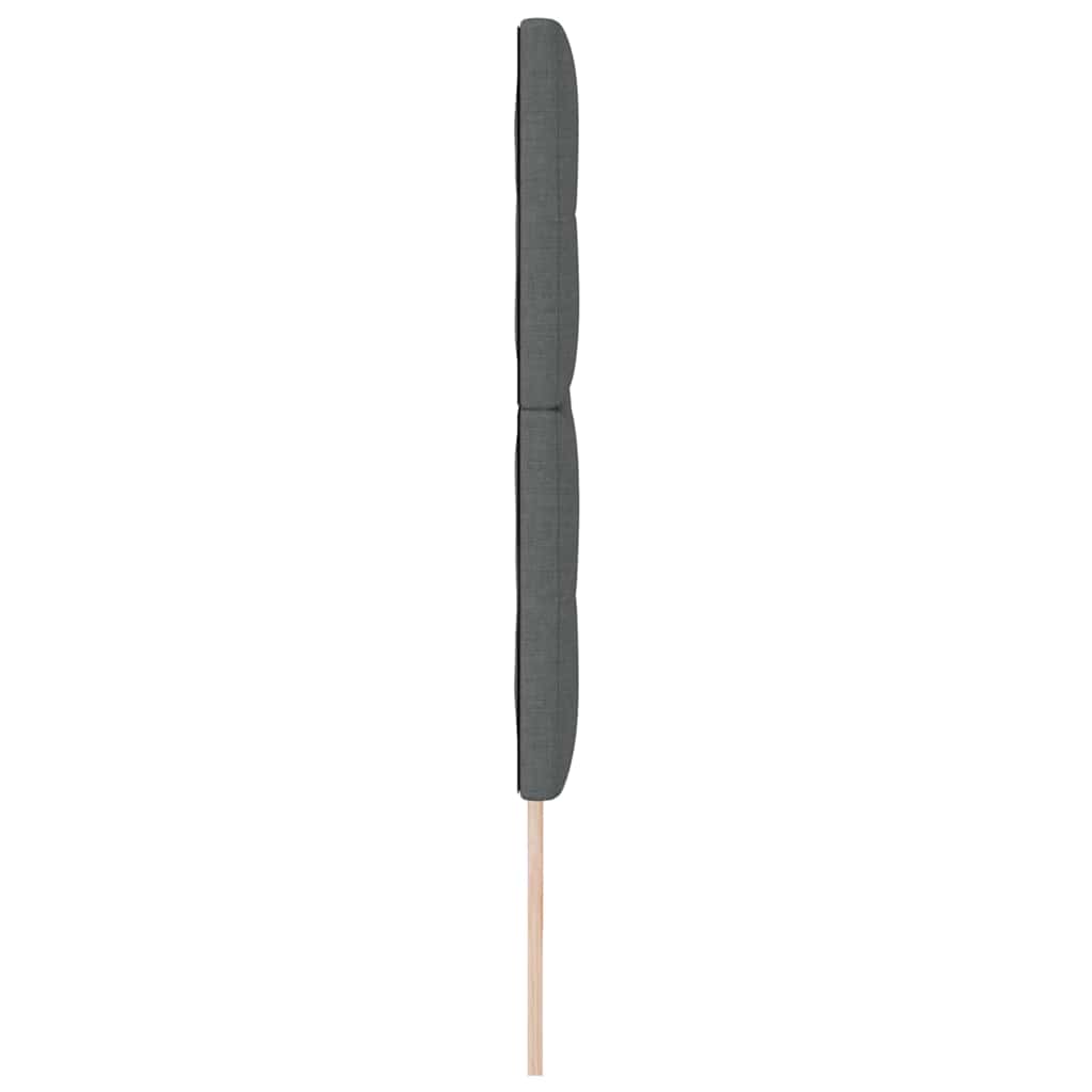 vidaXL LED κεφαλάρι με LED ταινίες φωτός Σκούρο Γκρι 200 cm ύφασμα