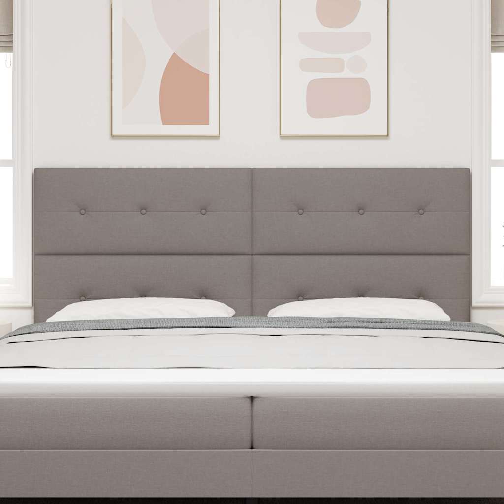 vidaXL LED κεφαλάρι Taupe ύφασμα