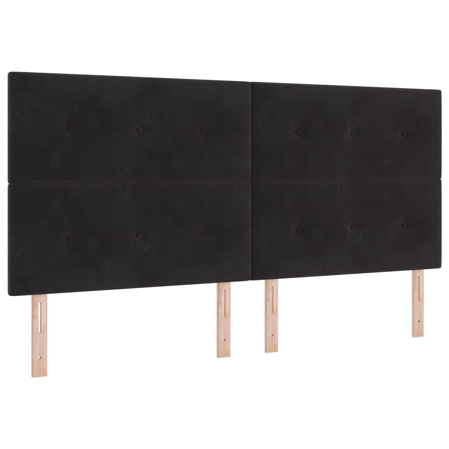 vidaXL LED κεφαλάρι με LED ταινίες φωτός Μαύρο 200 cm Βελούδο