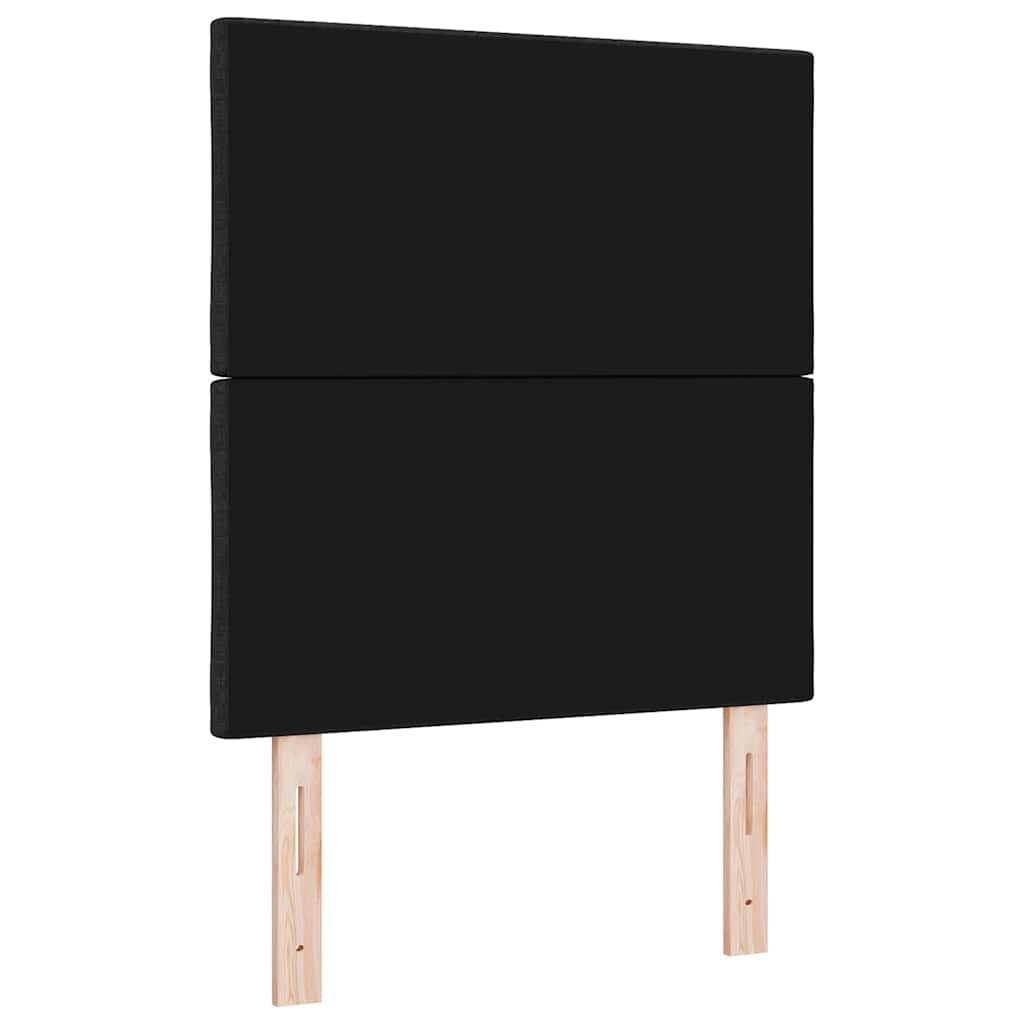 vidaXL LED κεφαλάρι Μαύρο 80 cm ύφασμα