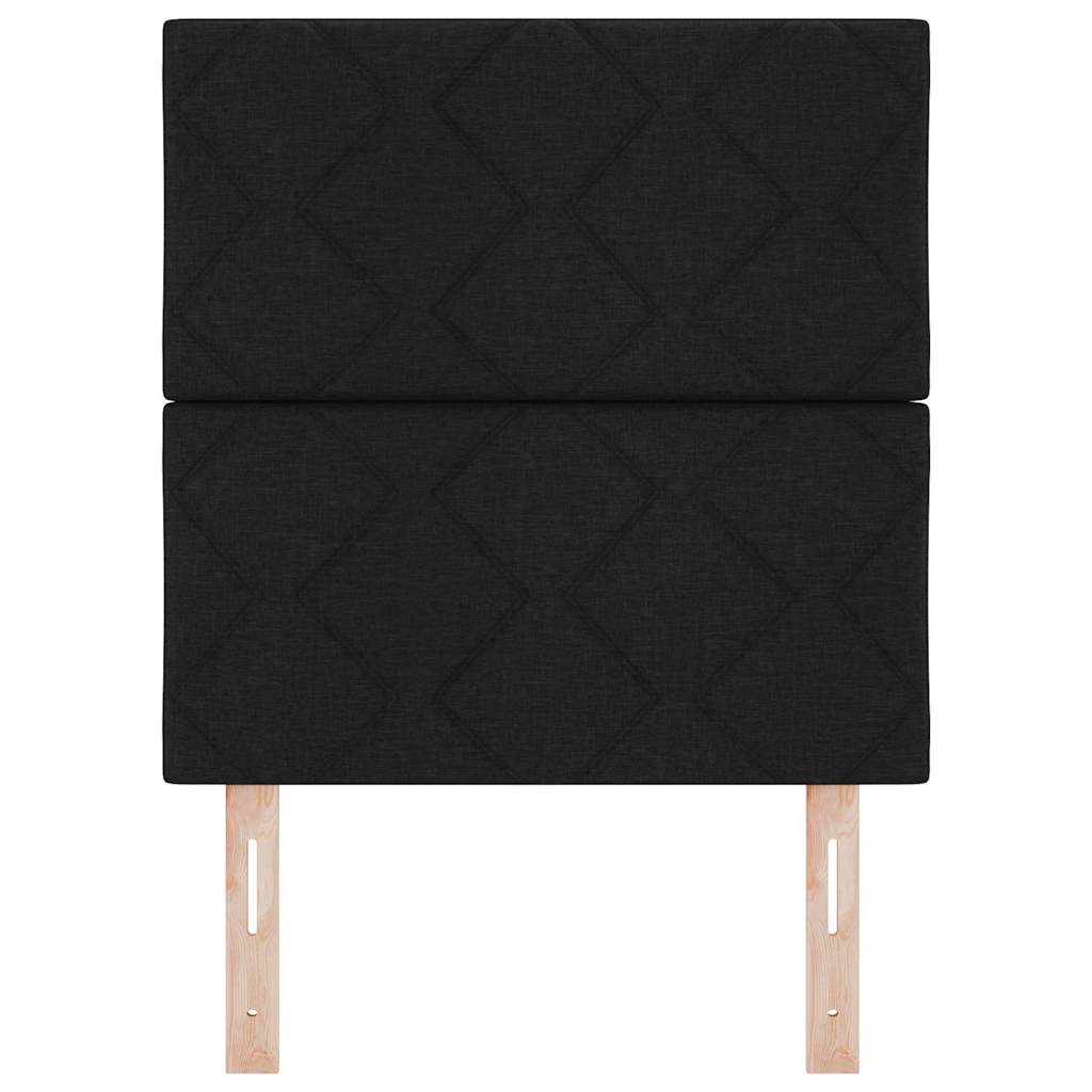 vidaXL LED κεφαλάρι Μαύρο 80 cm ύφασμα