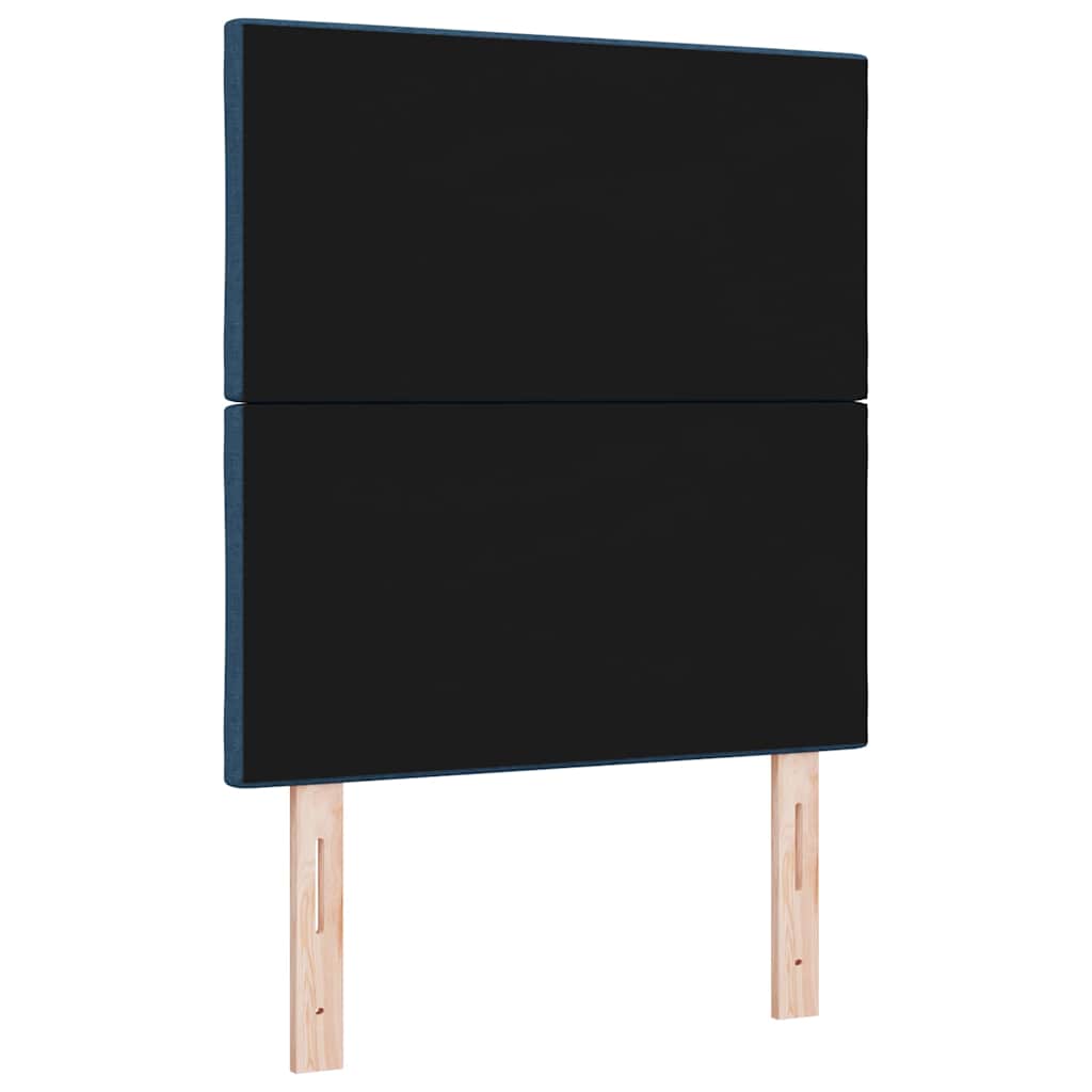 vidaXL LED κεφαλάρι Μπλε 80 cm ύφασμα