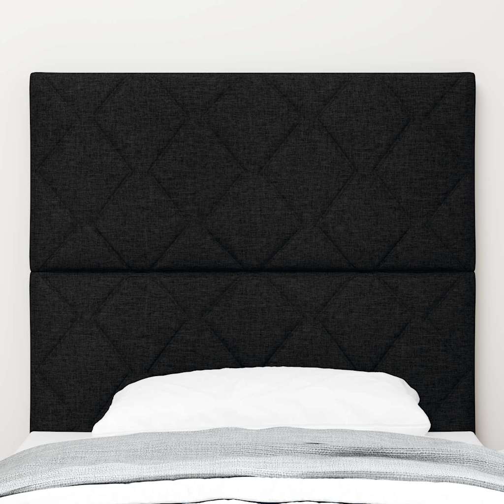 vidaXL LED κεφαλάρι Μαύρο 90 cm ύφασμα