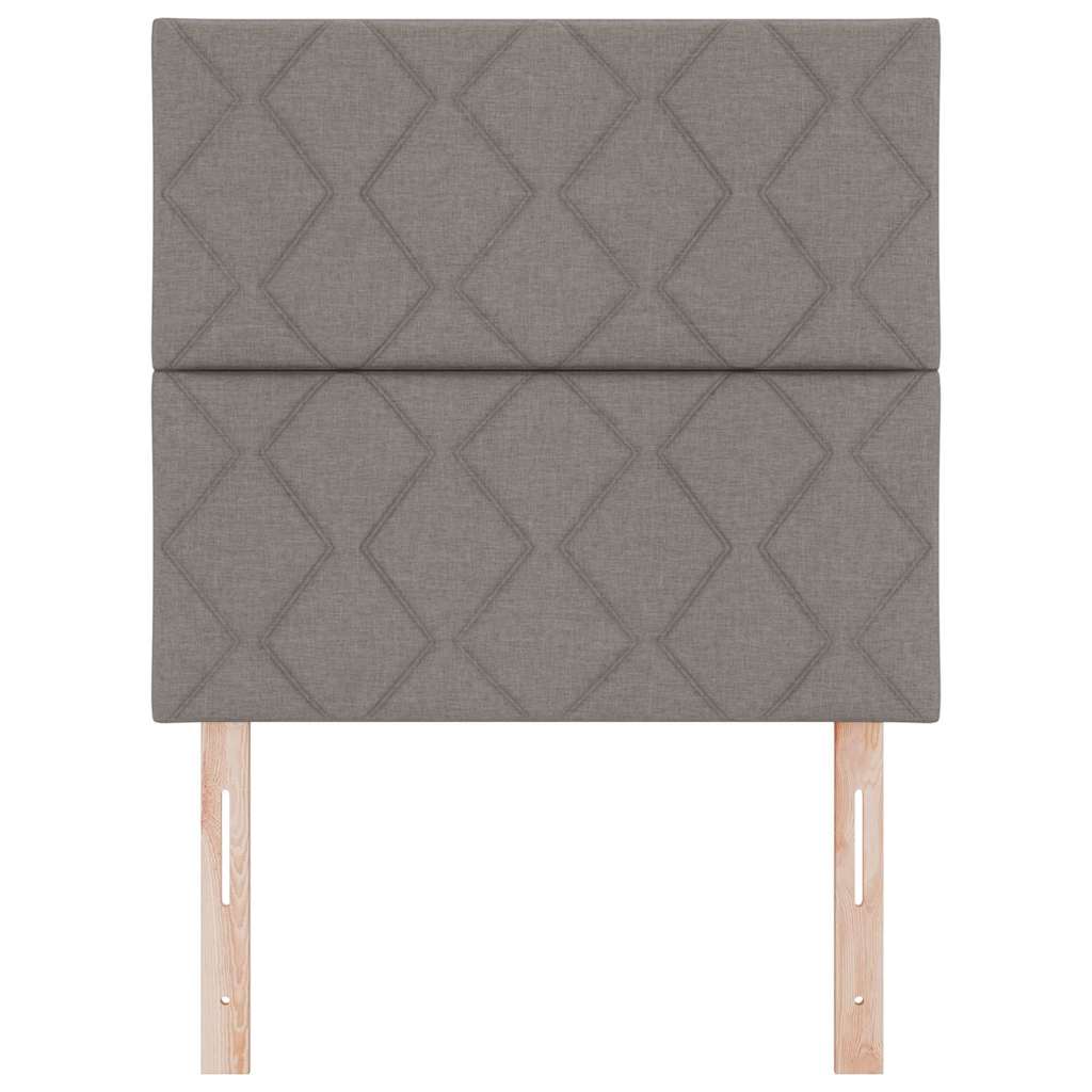 vidaXL LED κεφαλάρι Taupe ύφασμα