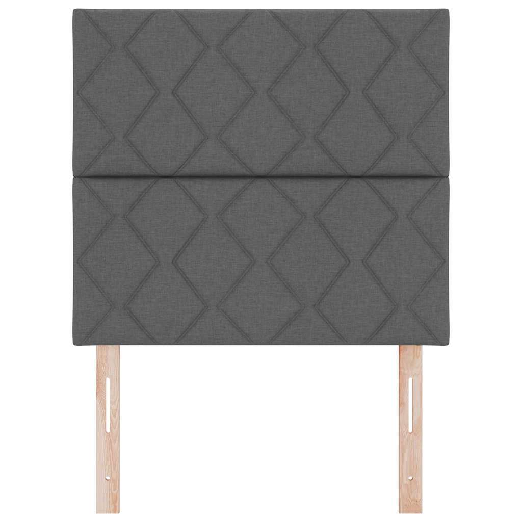 vidaXL LED κεφαλάρι Γκρι 100 cm ύφασμα