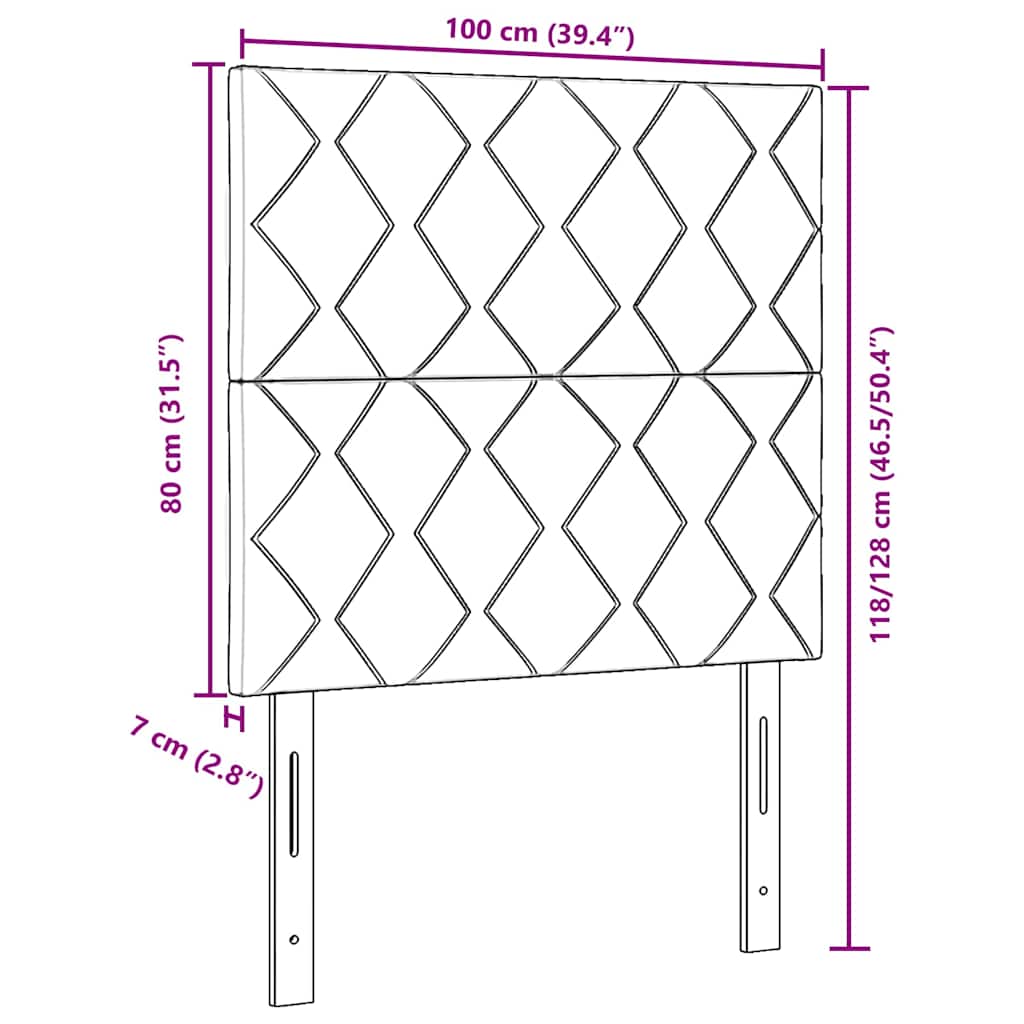 vidaXL Κεφαλάρι με φώτα λωρίδας LED με κεφαλάρι Taupe 100 cm ύφασμα