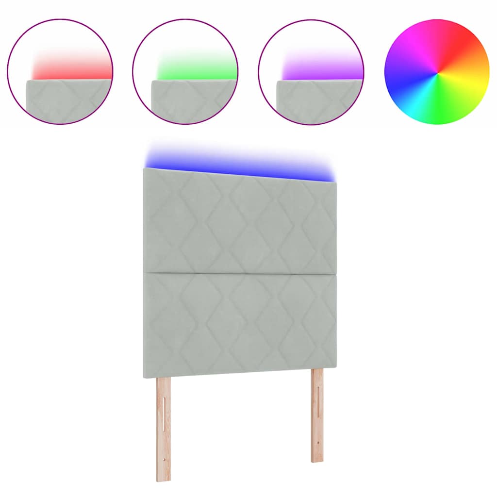 vidaXL LED Κεφαλάκι Διαμαντένια Μπλοκ Ανοιχτό Γκρι 100 εκ.