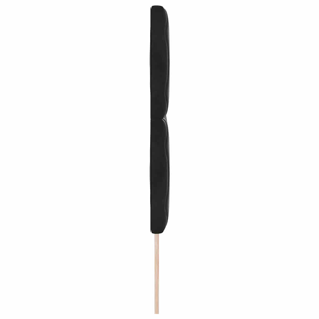 vidaXL LED κεφαλάρι Μαύρο 144 cm Βελούδο