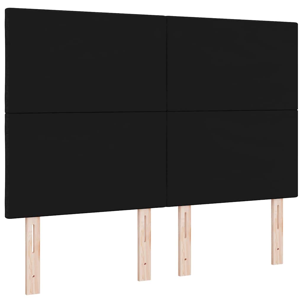 vidaXL LED κεφαλάρι Μαύρο 160 cm ύφασμα