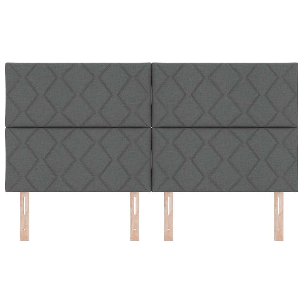 vidaXL LED κεφαλάρι Γκρι 180 cm ύφασμα