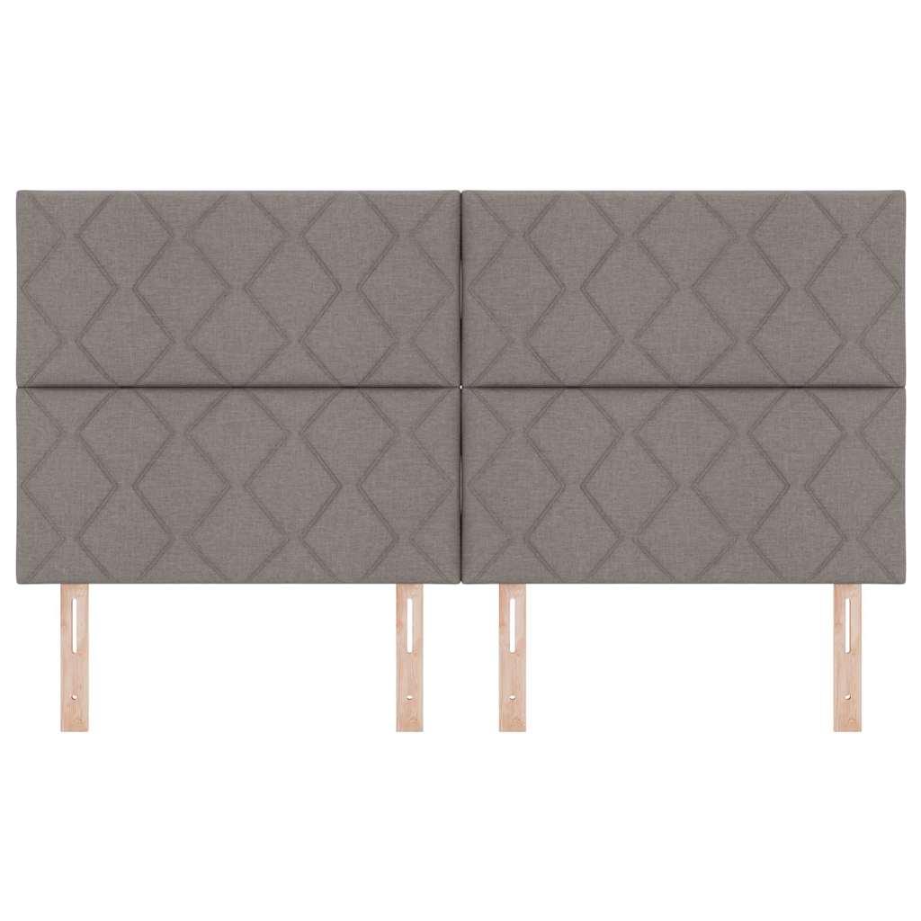 vidaXL LED κεφαλάρι Taupe ύφασμα