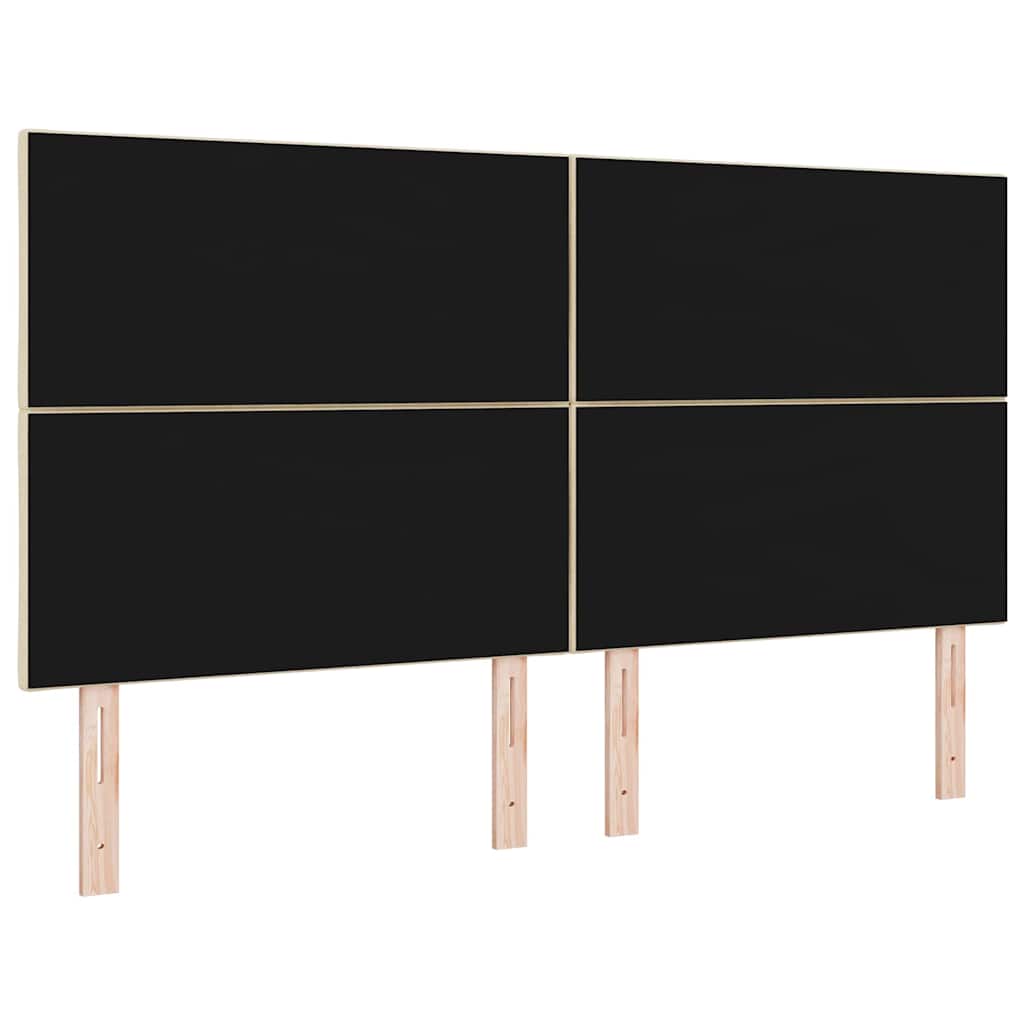 vidaXL LED κεφαλάρι Κρεμ 180 cm ύφασμα