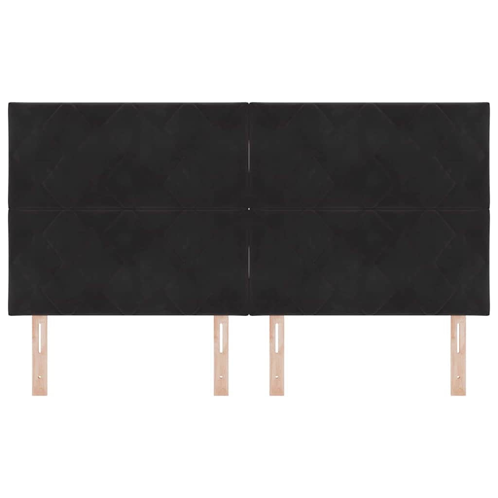 vidaXL LED κεφαλάρι Μαύρο 180 cm Βελούδο