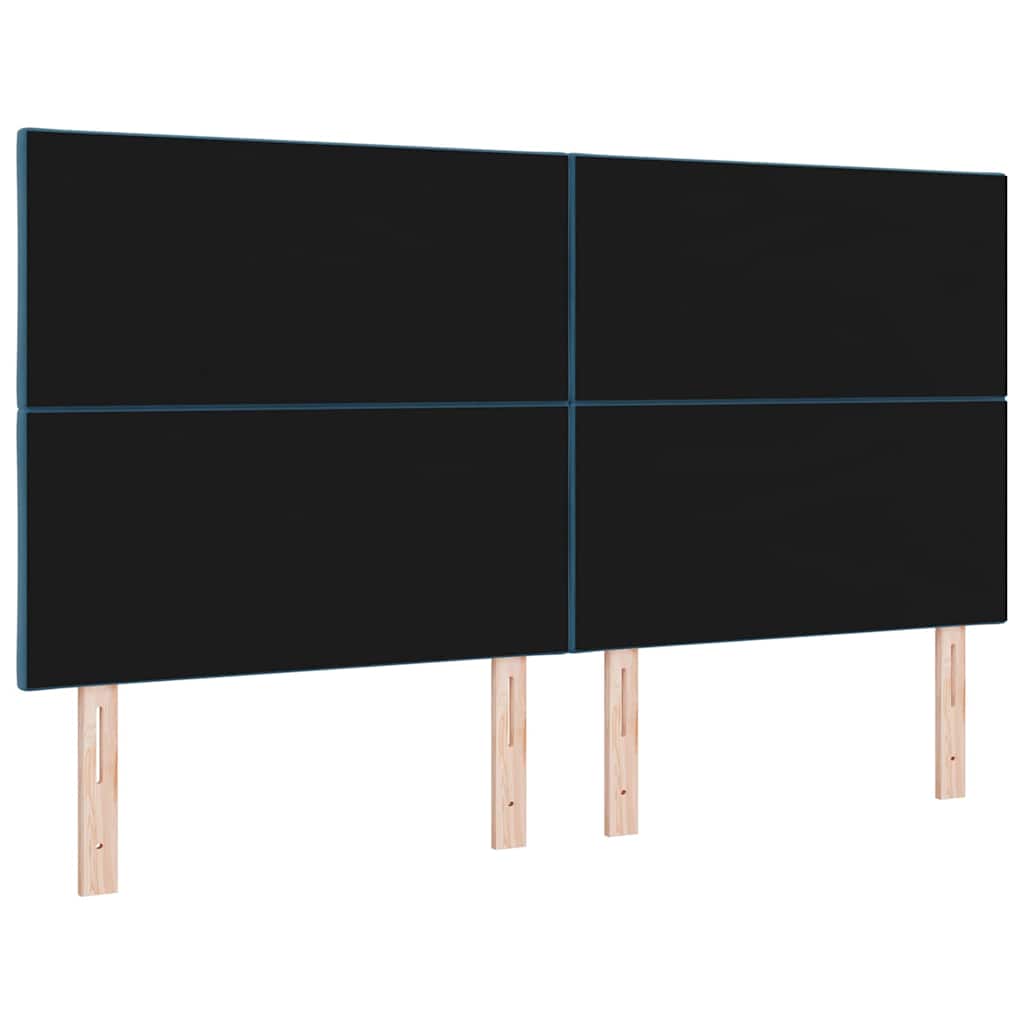vidaXL LED κεφαλάρι Σκούρο Μπλε 180 cm Βελούδο