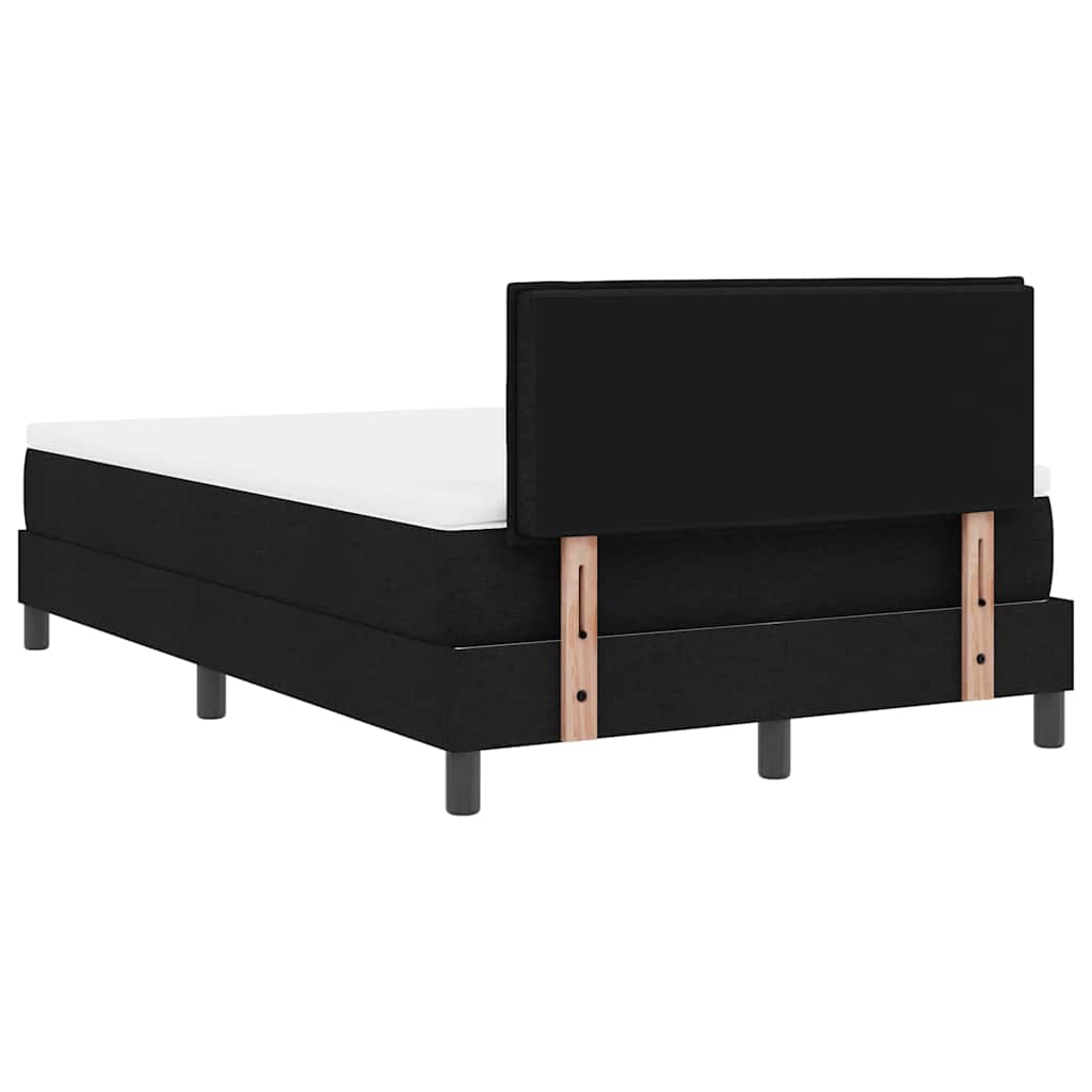 vidaXL Κρεβάτι box spring με στρώμα Μαύρο 120 x 190 cm ύφασμα