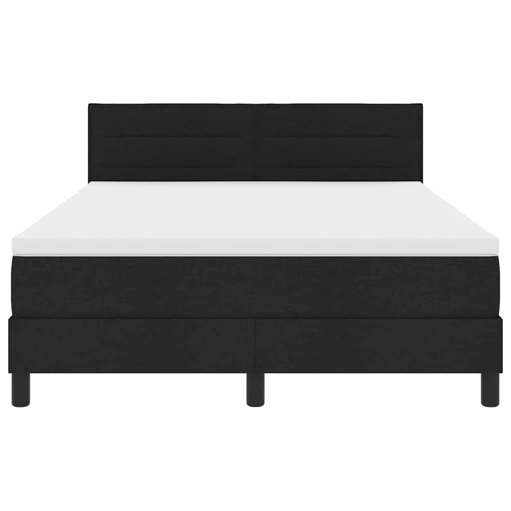 vidaXL Κρεβάτι με ελατήρια με στρώμα Μαύρο 160 x 200 cm ύφασμα