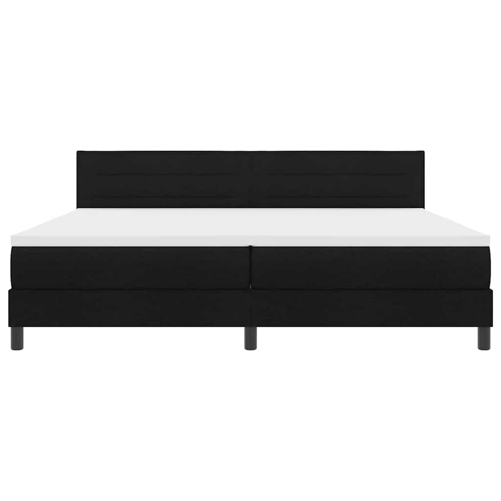 vidaXL Κρεβάτι box spring με στρώμα Μαύρο 200 x 200 cm ύφασμα