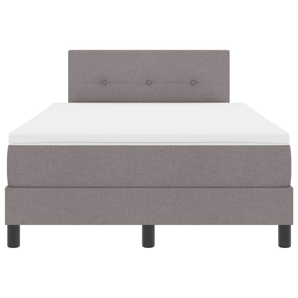 vidaXL Κρεβάτι box spring με στρώμα Taupe 120 x 190 cm ύφασμα